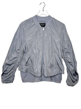 Athleta Wayfarer Gray Women’s Windbreaker Lifestyle Layered Jacket Sz L